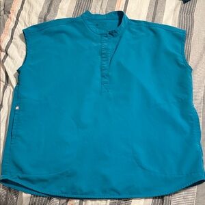 Figs Teal oversize scrub top for women